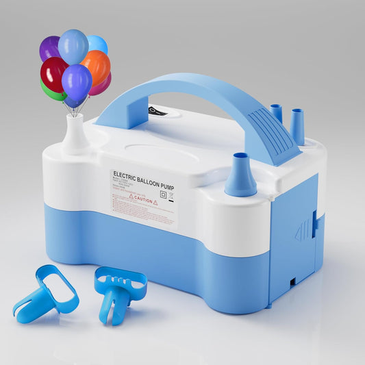 Electric Dual Nozzle Balloon Pump - Portable Balloon Inflator for Parties, Decorations - 110V-120V, 600W - Save Time and Effort with DECOCKRAT Balloon Blower