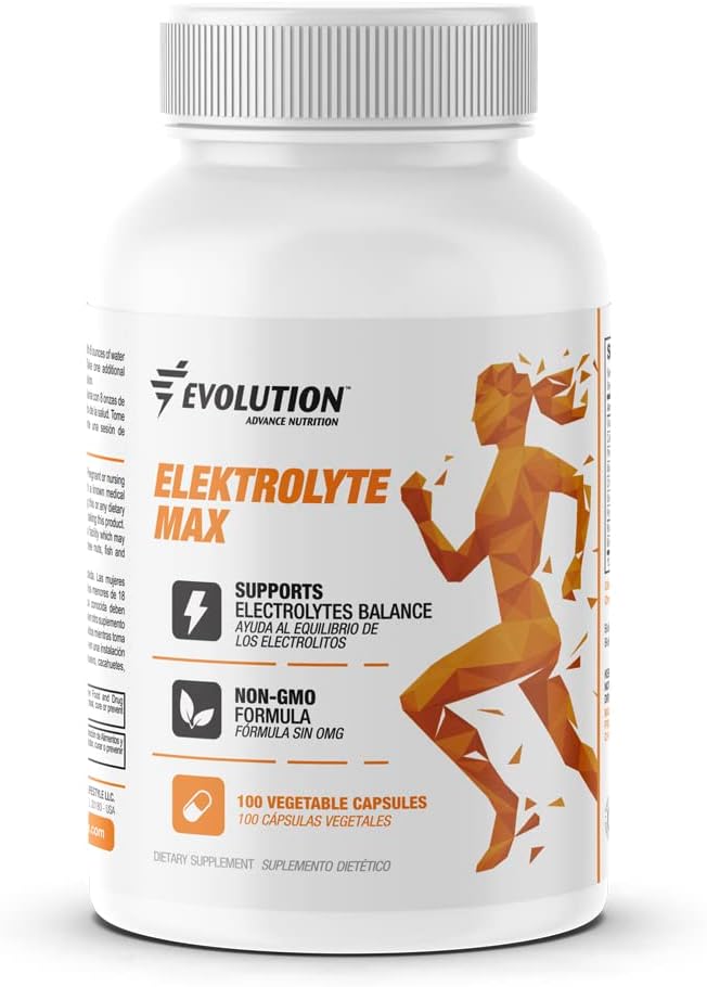 Electrolyte Max Dietary Supplement for Endurance & Recovery - Non-GMO Formula - 100 Vegetable Capsules