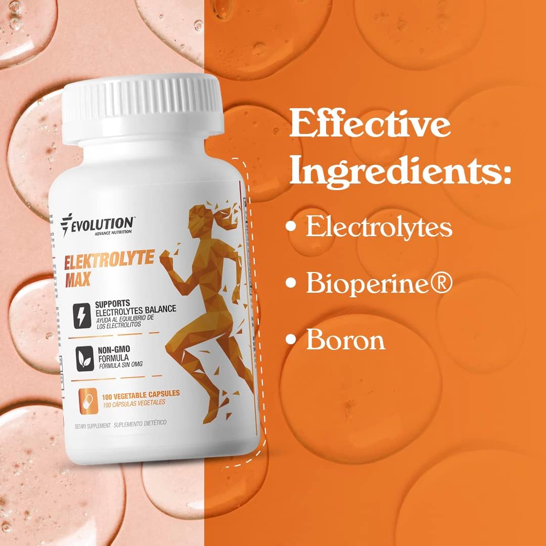 Electrolyte Max Dietary Supplement for Endurance & Recovery - Non-GMO Formula - 100 Vegetable Capsules