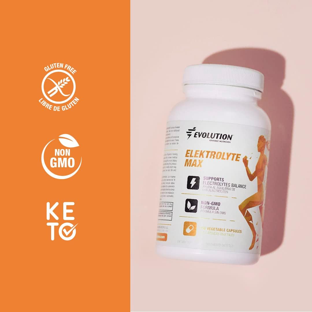 Electrolyte Max Dietary Supplement for Endurance & Recovery - Non-GMO Formula - 100 Vegetable Capsules