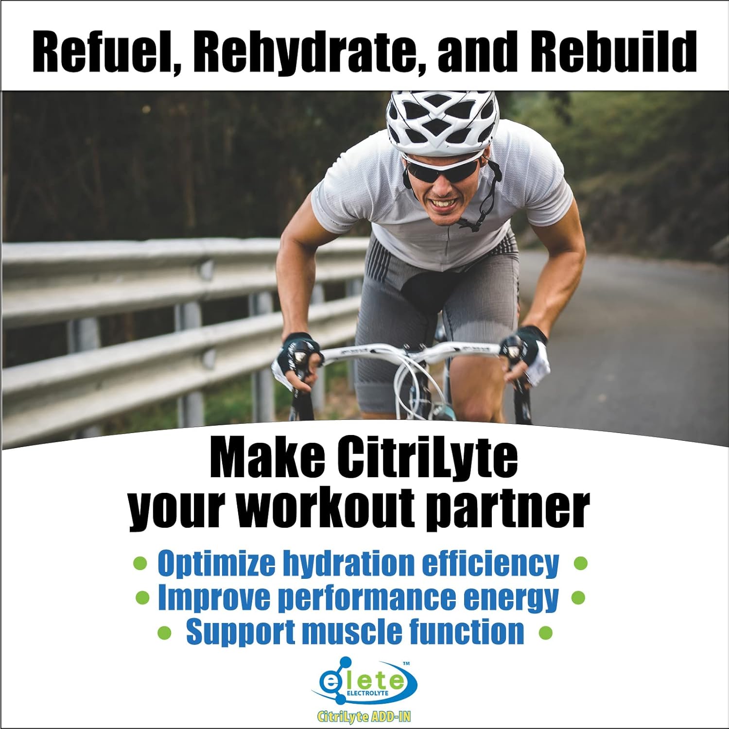 Elete CitriLyte Electrolyte Add-in Drops - Natural Hydration Supplement with Lemon Flavor - Muscle Cramp Relief - 32 oz