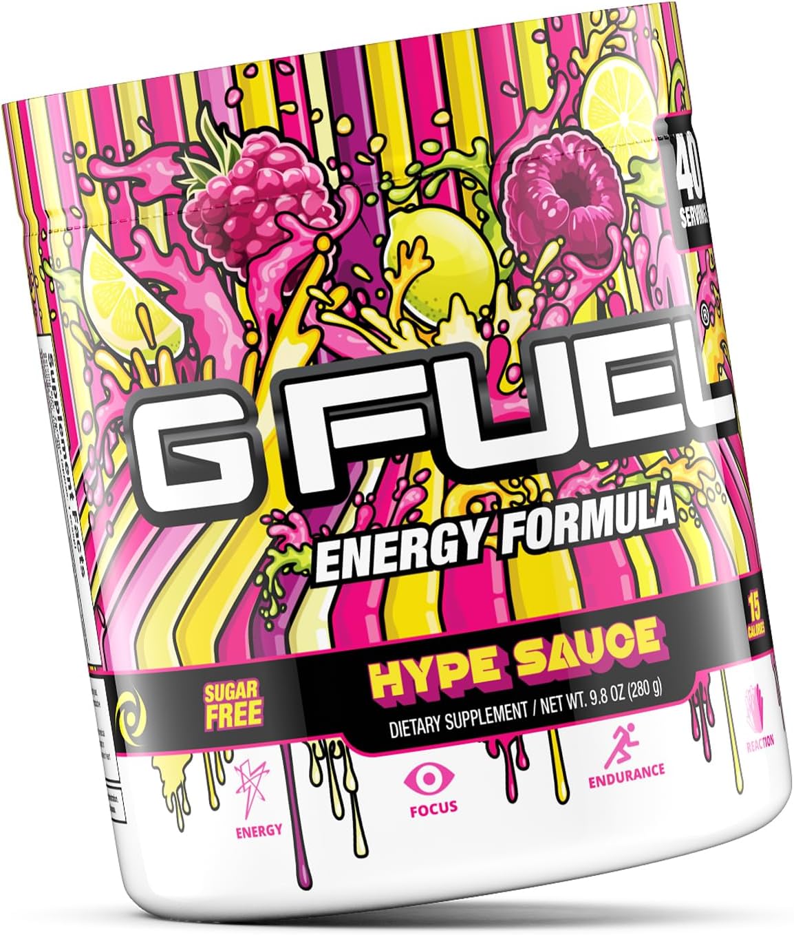 Elite Energy Formula: G Fuel Hype Sauce Energy Powder - Sugar Free Focus Supplement with Clean Caffeine (40 Servings, Fruit Punch)