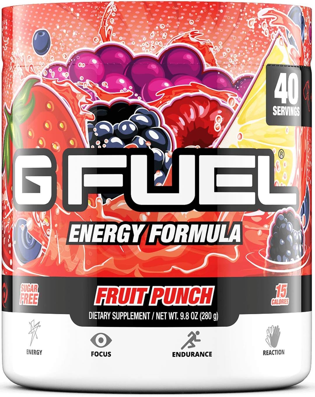 Elite Energy Formula: G Fuel Hype Sauce Energy Powder - Sugar Free Focus Supplement with Clean Caffeine (40 Servings, Fruit Punch)