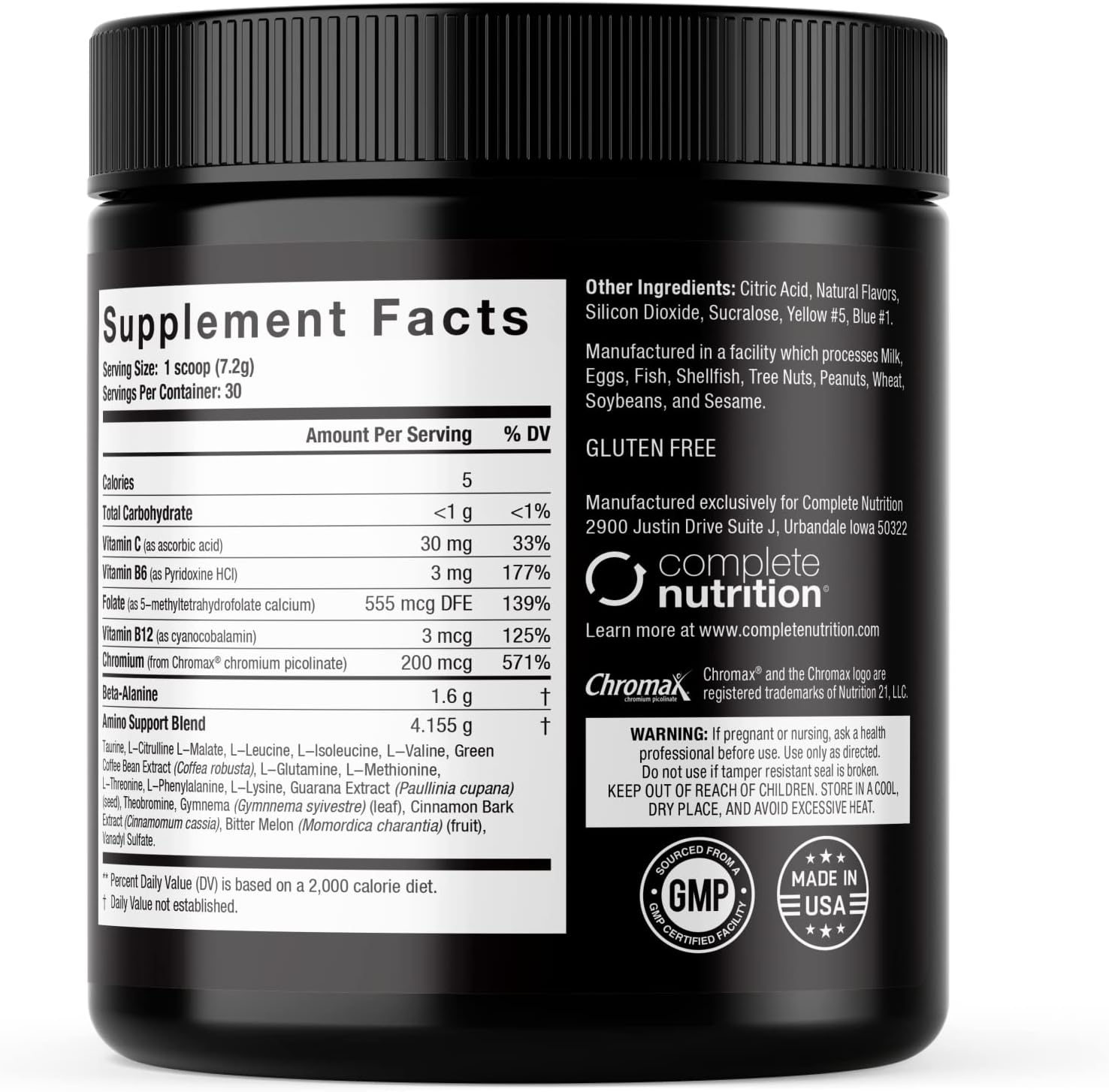 Elite Gold Amino Uptake Green Apple Supplement - Boost Energy & Muscle Recovery with Beta Alanine & L Citrulline - 30 Servings