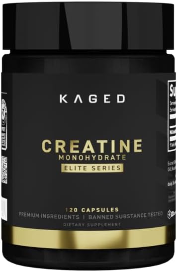 Elite Unflavored Creatine Monohydrate Capsules for Muscle Recovery & Growth | Vegan, Gluten Free, No Sugar Added | Men & Women's Supplement