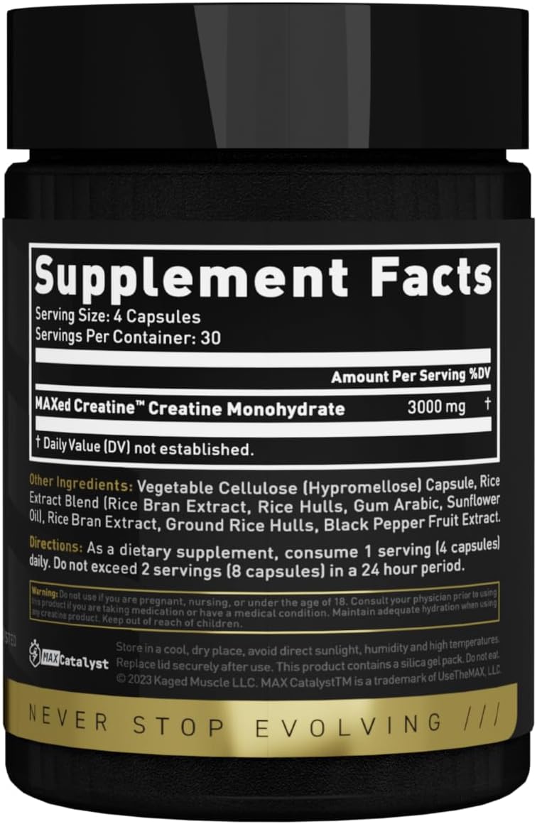 Elite Unflavored Creatine Monohydrate Capsules for Muscle Recovery & Growth | Vegan, Gluten Free, No Sugar Added | Men & Women's Supplement