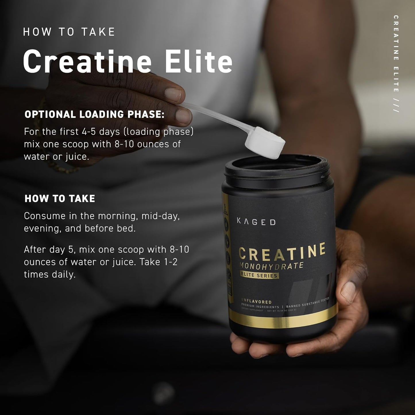 Elite Unflavored Creatine Monohydrate Capsules for Muscle Recovery & Growth | Vegan, Gluten Free, No Sugar Added | Men & Women's Supplement