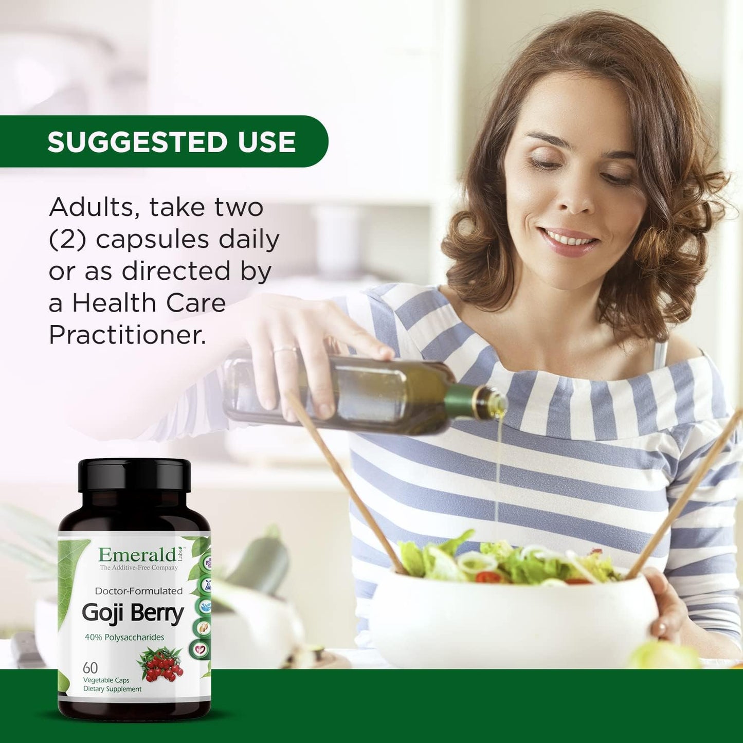 Emerald Labs Goji Berry Capsules - Immune & Liver Support with Antioxidants - Vegan, Gluten-Free - 60 Veg Caps