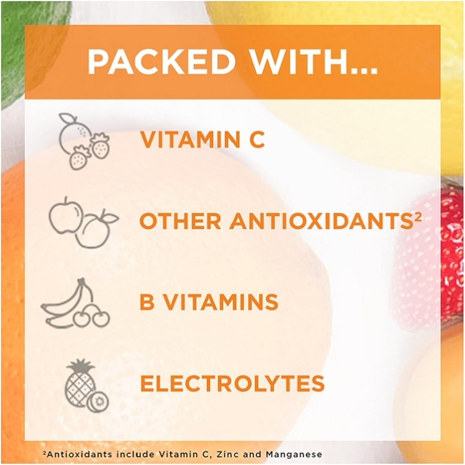 Emergen-C 1000mg Vitamin C Powder with Zinc, B Vitamins, and Electrolytes - Super Orange Flavor - 60 Count