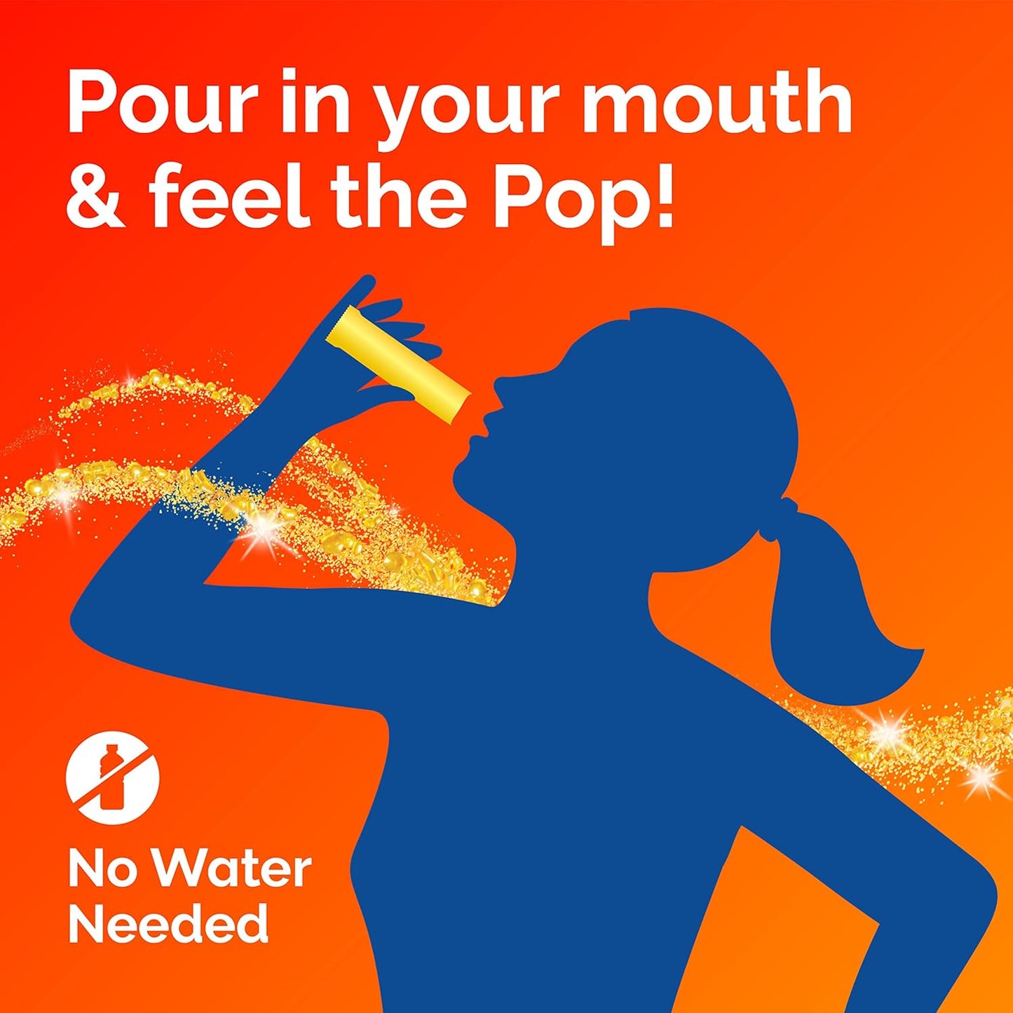 Emergen-C Orange Vitality Crystals - On-The-Go Immune Support Supplement with Vitamin C, B Vitamins, Zinc, and Manganese - 28 Stick Packs