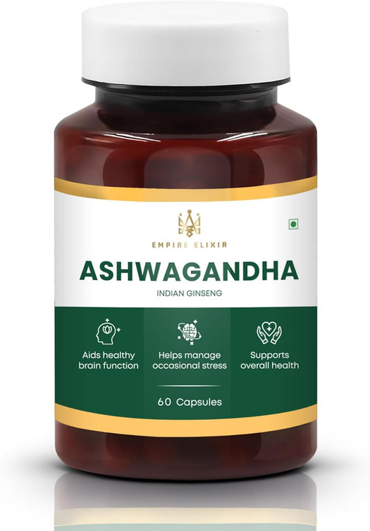 Empire Elixir Ashwagandha Capsules - Energy and Immune Support for Men and Women - 450mg - 60 Capsules