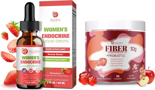 Endocrine Support Bundle: Migcopat Fiber Gummies and Liquid Drops