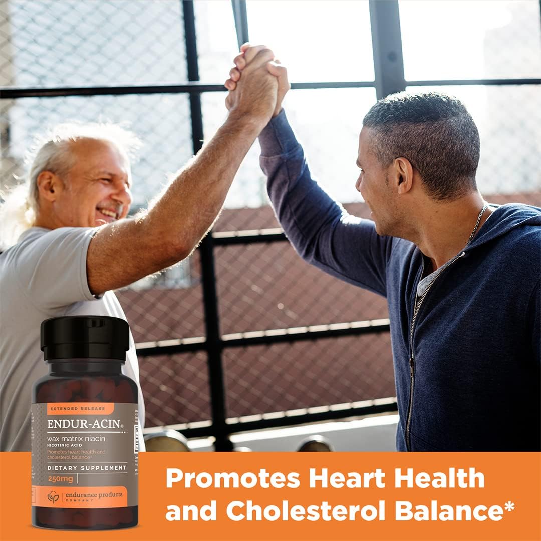 Endur-Amide 500mg NAD+ Niacinamide B3 & ENDUR-ACIN 250mg Niacin - Extended Release 200 Tablets for Optimal Absorption & Low-Flush