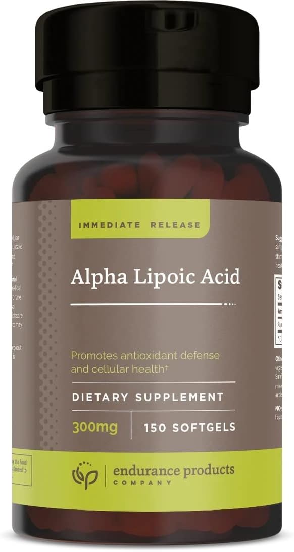 Endurance Products Alpha Lipoic Acid Supplement - 300mg 150 Softgels for Antioxidant Support