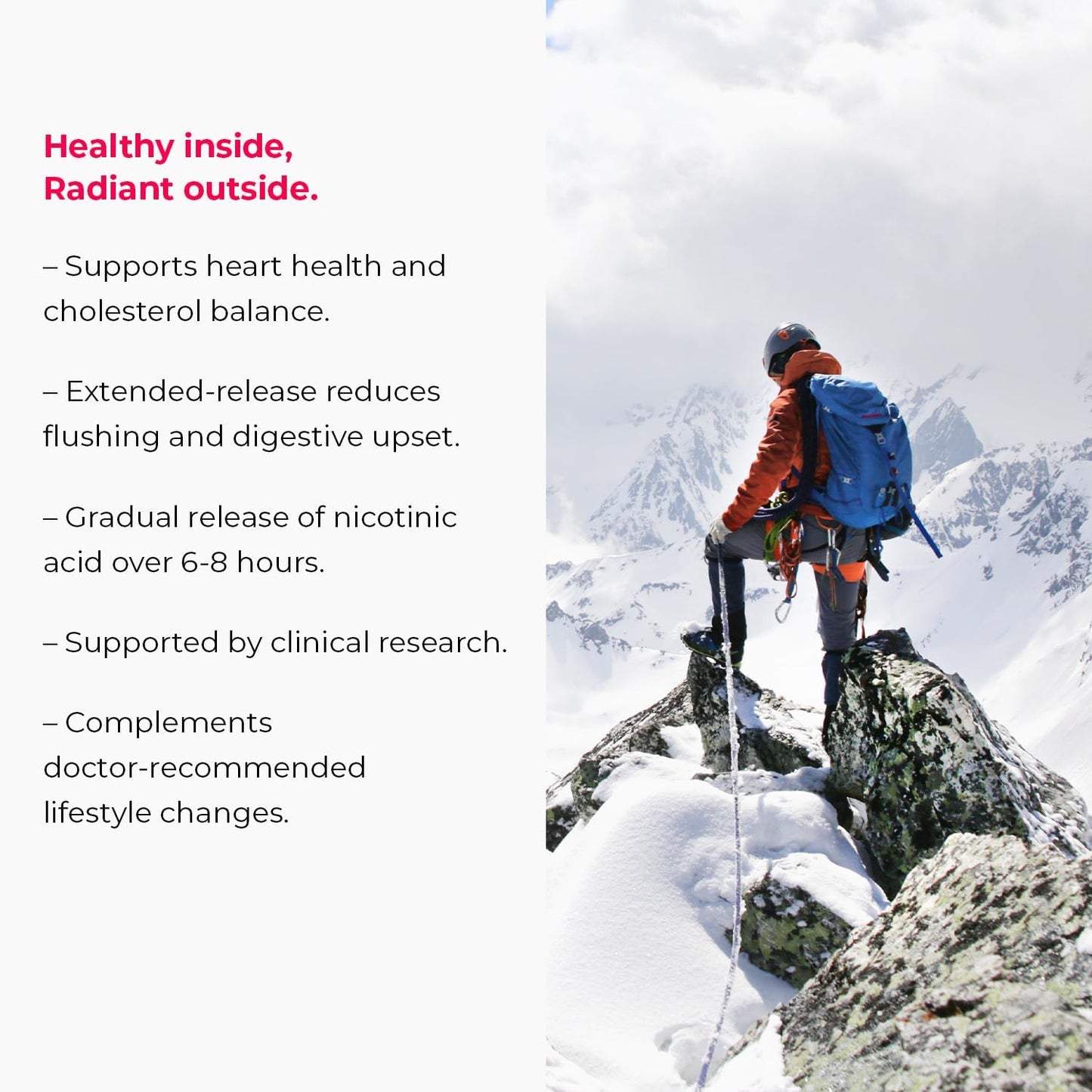 Endurance Products EndurAcin - Extended Release Niacin 750mg, 200 Tablets for Optimal Absorption & Low-Flush, Non-GMO, Vegan, Gluten Free