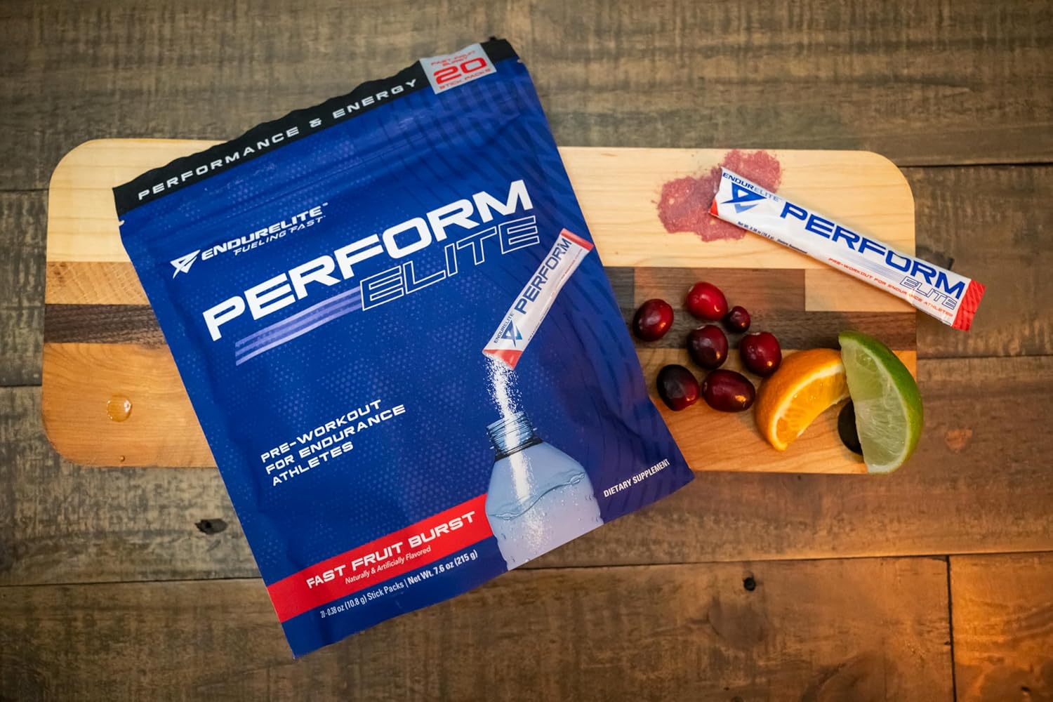 EndurElite Perform Elite Pre-Workout Powder Supplement for Endurance Athletes - 20 Servings - Fast Fruit Burst Flavor