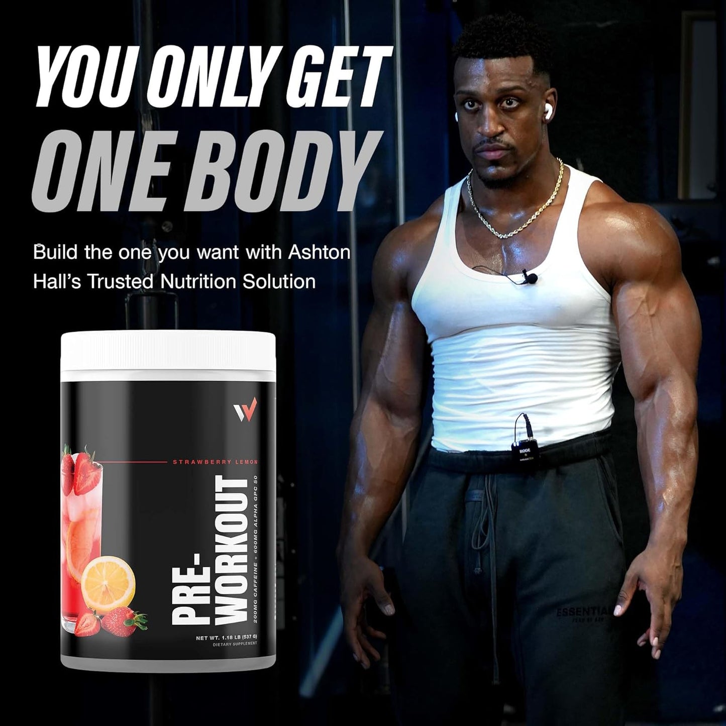 Energizing Pre Workout Powder for Peak Performance - Sugar-Free Blend with l Theanine, Beta-Alanine, and B-Vitamins - Strawberry Lemon Flavor for Men & Women