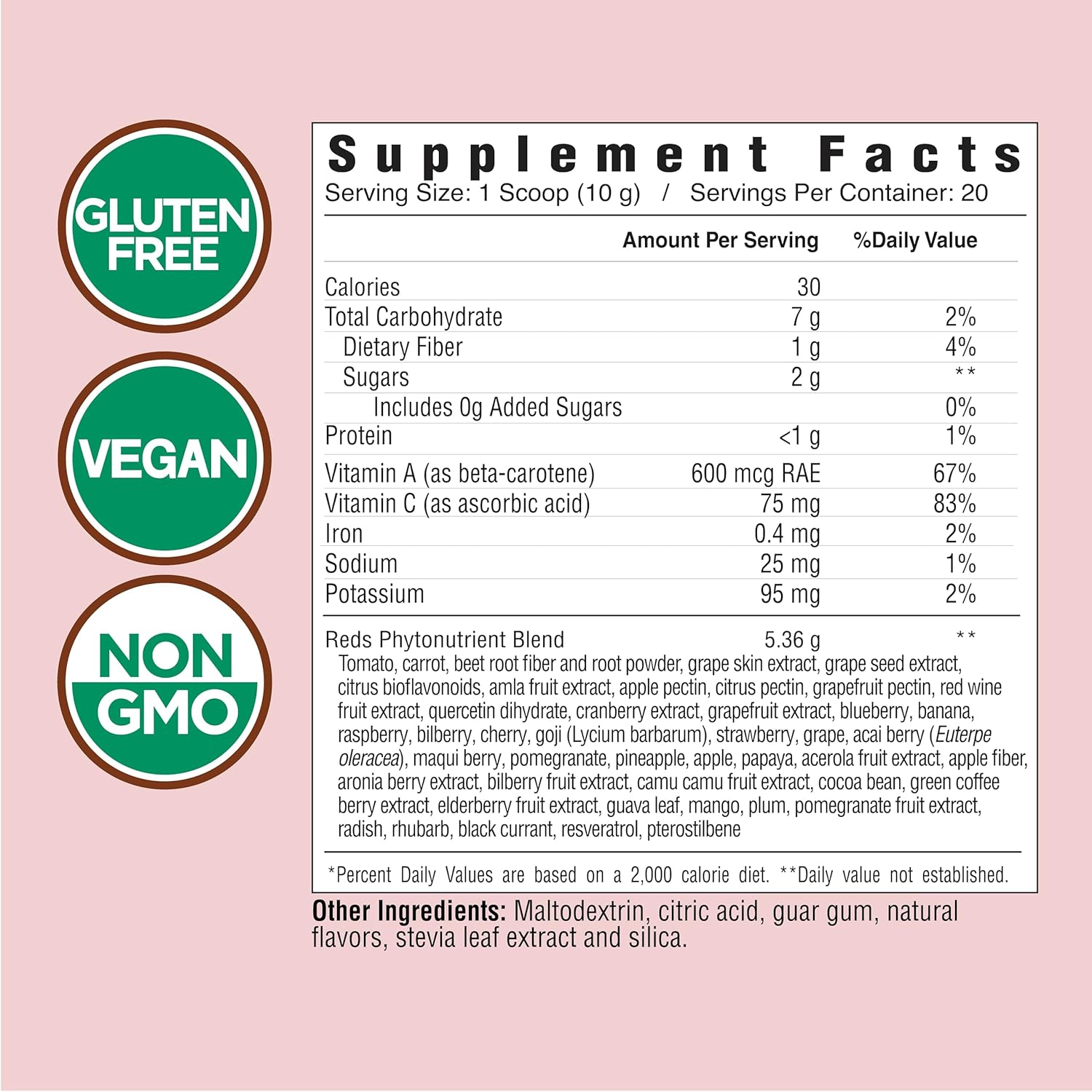 Energizing Superfood Blend with 48 Fruits and Berries for Energy and Antioxidant Support, Mixed Berry Flavor, 20 Servings