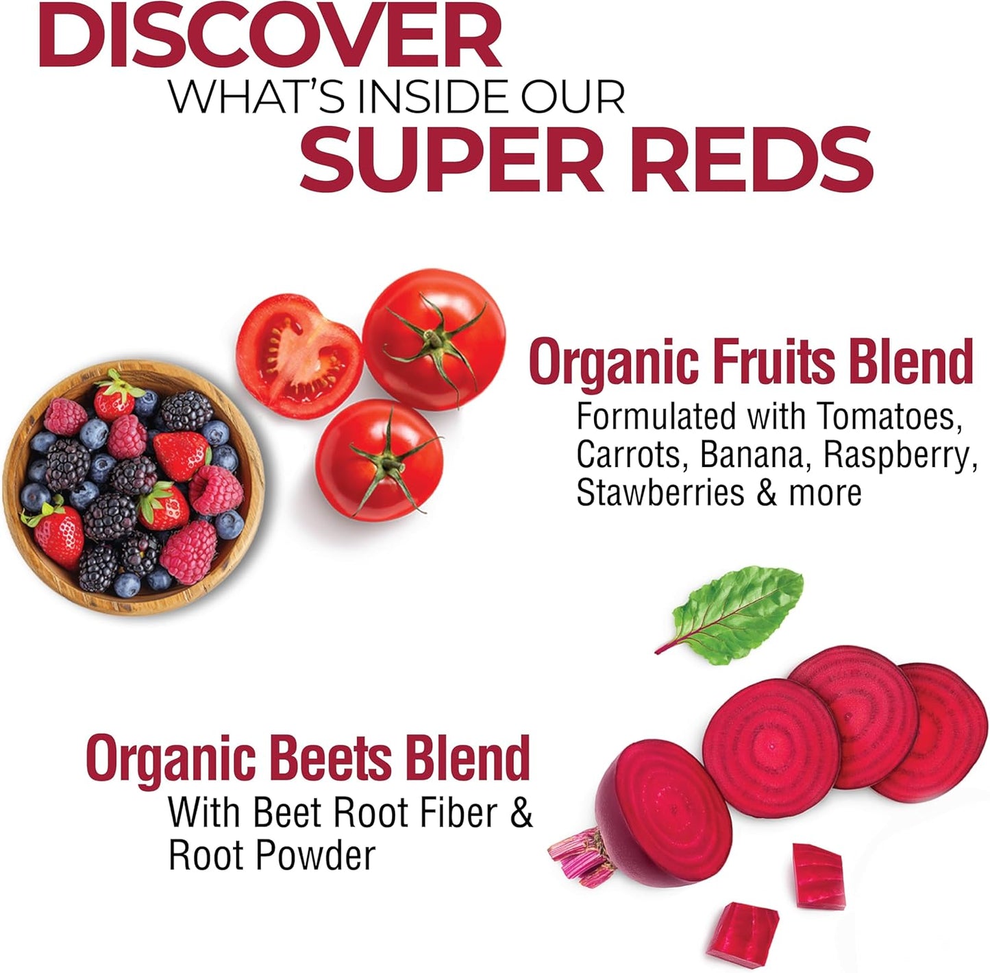 Energizing Superfood Blend with 48 Fruits and Berries for Energy and Antioxidant Support, Mixed Berry Flavor, 20 Servings
