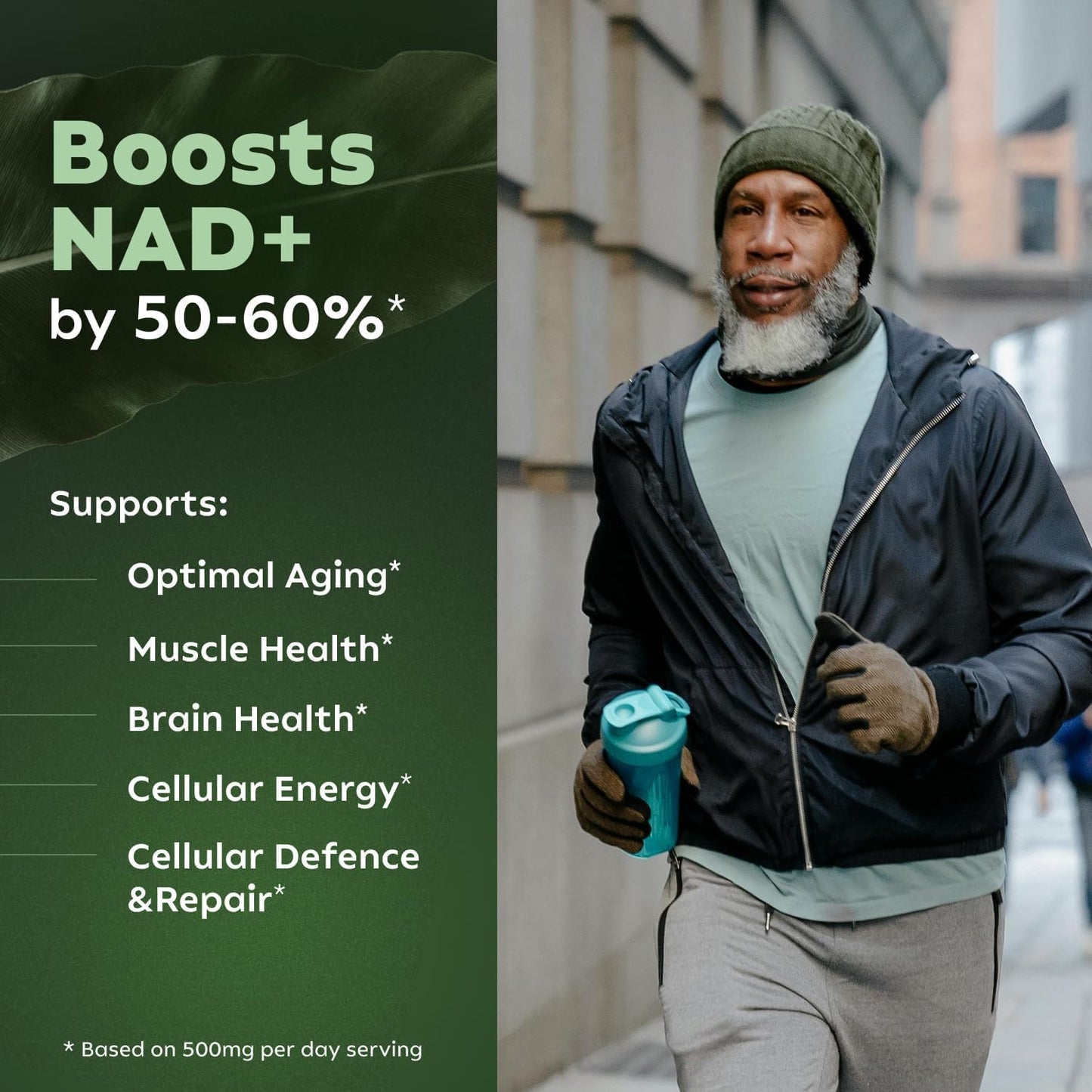 Energy and Focus Boosting NAD+ Supplement with Nicotinamide Riboside 900mg - 80 Capsules for Anti-Aging and Cellular Health