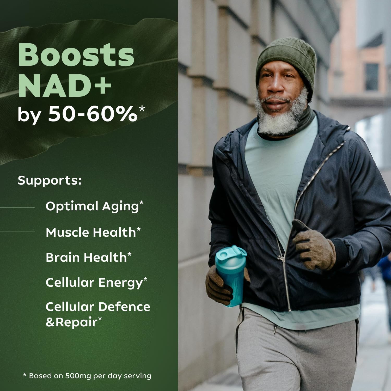 Energy and Focus Boosting NAD+ Supplement with Nicotinamide Riboside 900mg - 80 Capsules for Anti-Aging and Cellular Health