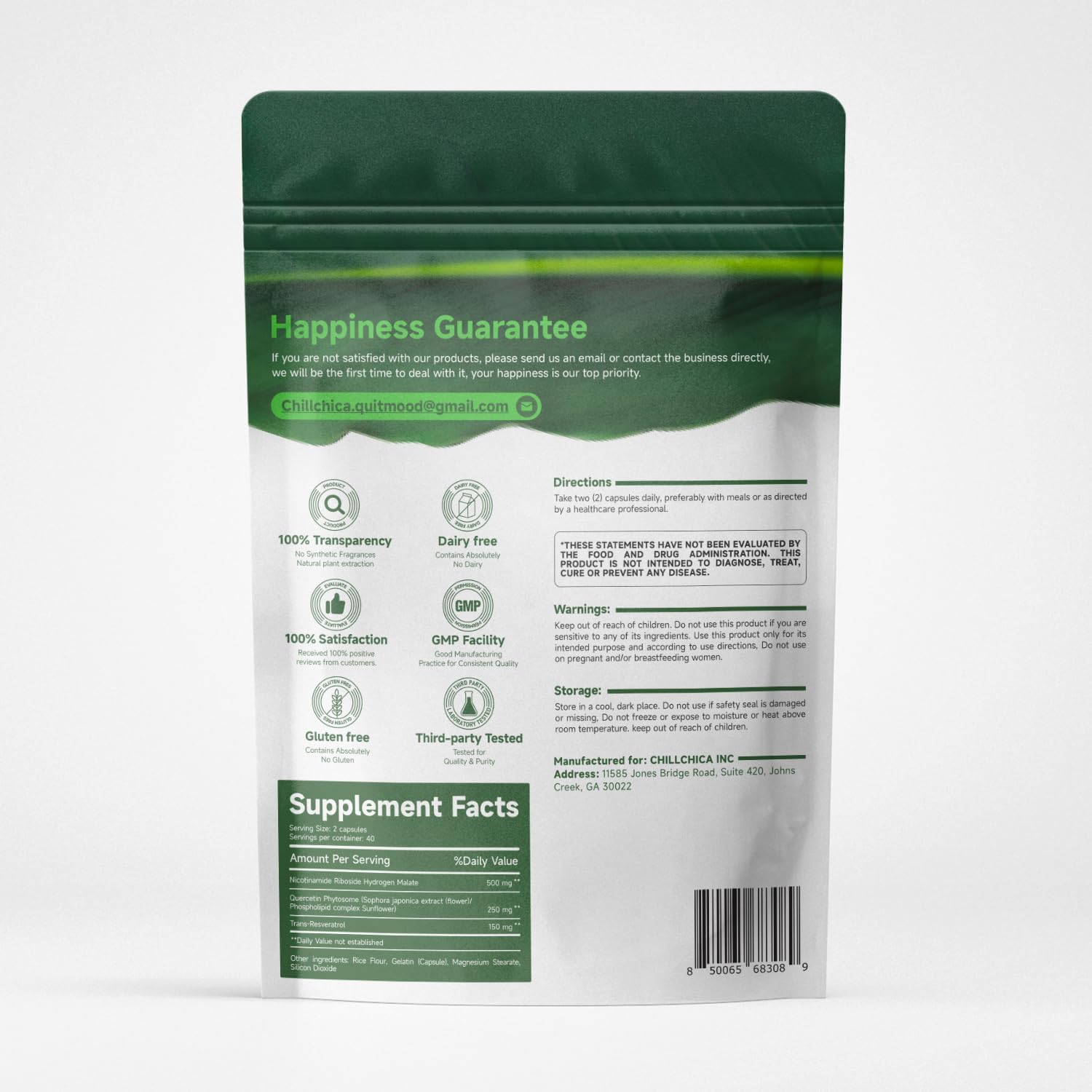 Energy and Focus Boosting NAD+ Supplement with Nicotinamide Riboside 900mg - 80 Capsules for Anti-Aging and Cellular Health