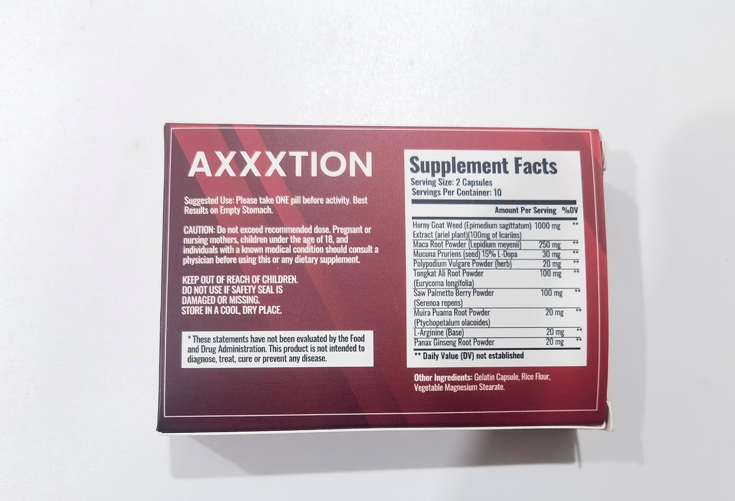 Energy and Vitality Boost with AXXXTION Nutrition – Natural Extracts, Introductory Offer (10 Pack)