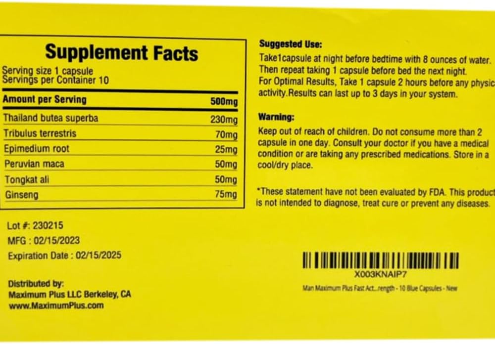 Energy Boost Supplement: SUPTMAX Max Launch Capsules (Pack of 10)