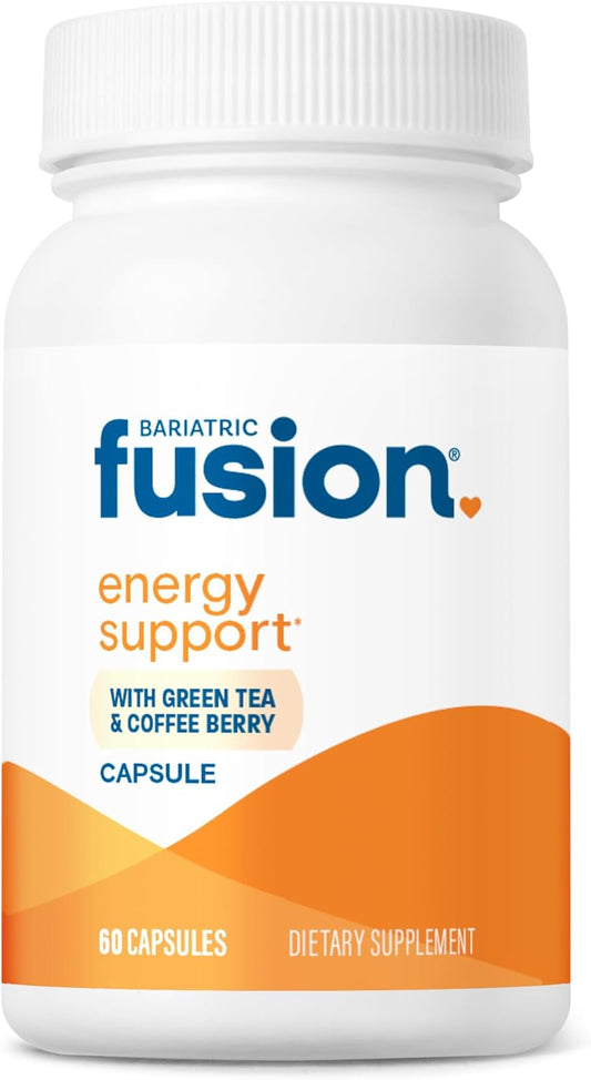 Energy-Boosting Bariatric Fusion B-Complex Vitamins with Caffeine - Vegan Capsules for Men and Women - Gluten, Dairy, Soy Free - Non-GMO - 60 Count