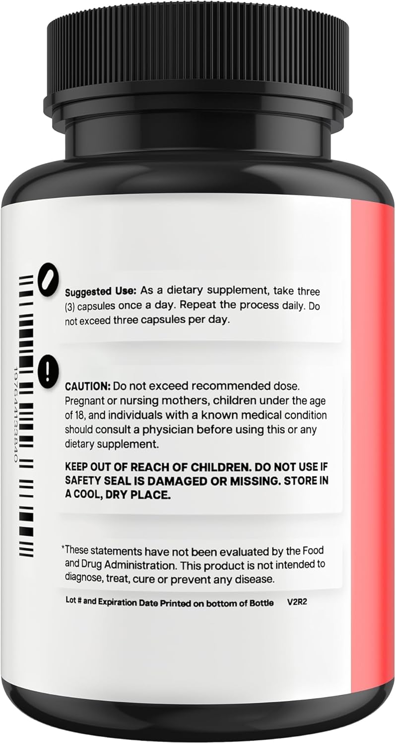 Energy Boosting Complex for Men - Nutriana Longjack Tongkat Ali Fadogia Agrestis & Turkesterone - 90 Capsules, 600mg