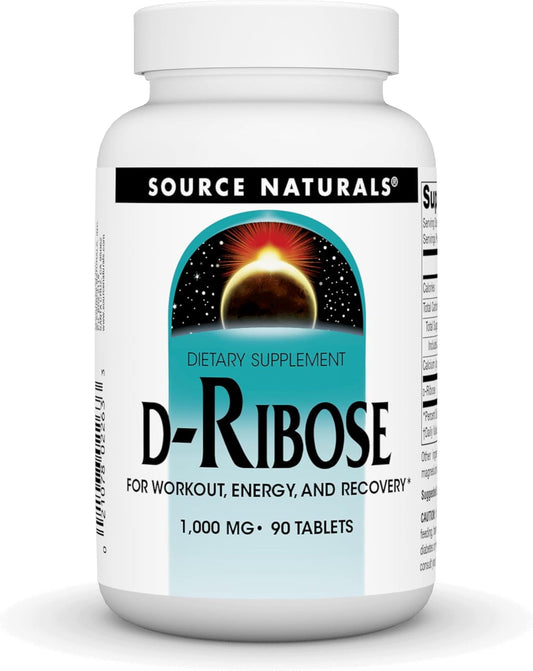 Energy-Boosting D-Ribose Tablets for Workout Recovery - 90 Count