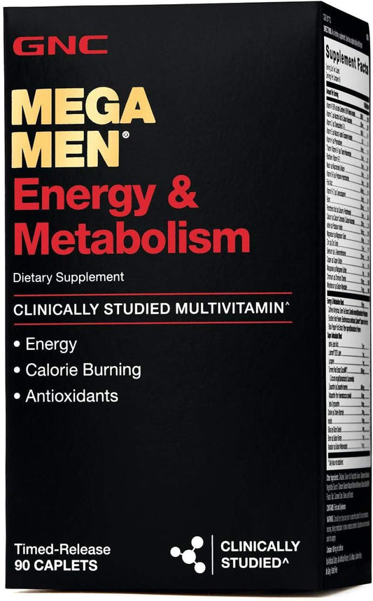 Energy-Boosting GNC Mega Men Multivitamin for Improved Metabolism and Calorie Burning | 90 Count
