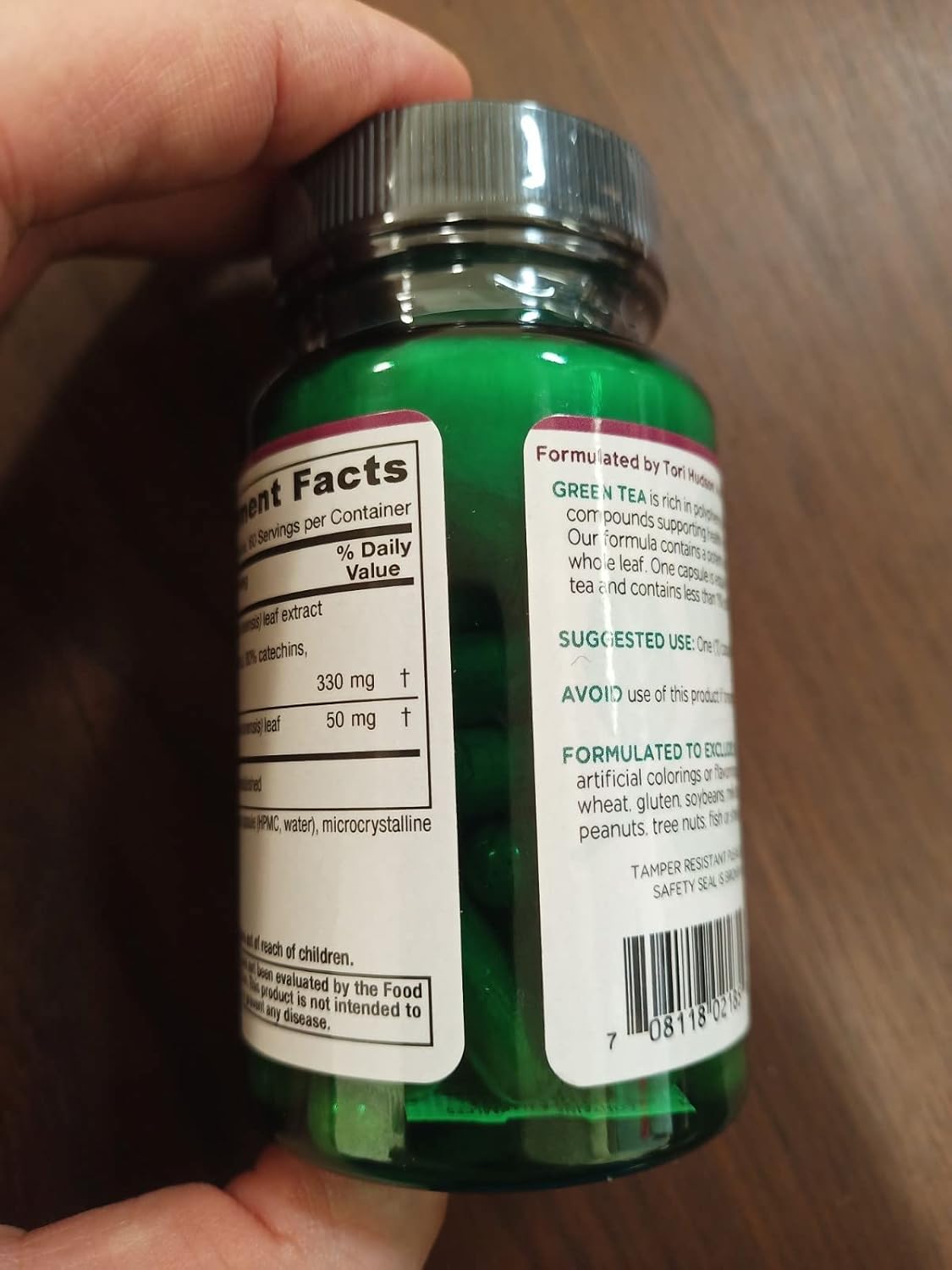 Energy-Boosting Green Tea Extract Capsules with High EGCG, Polyphenols, and Catechins - Vegan Antioxidant and Immune Support - 60 Capsules