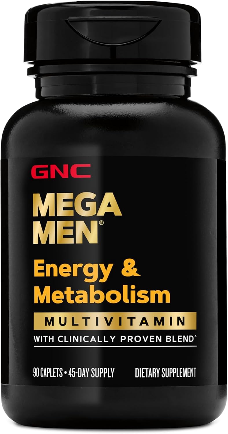 Energy-Boosting Multivitamin for Men | GNC Mega Men Metabolism & Antioxidants | 90 Capsules
