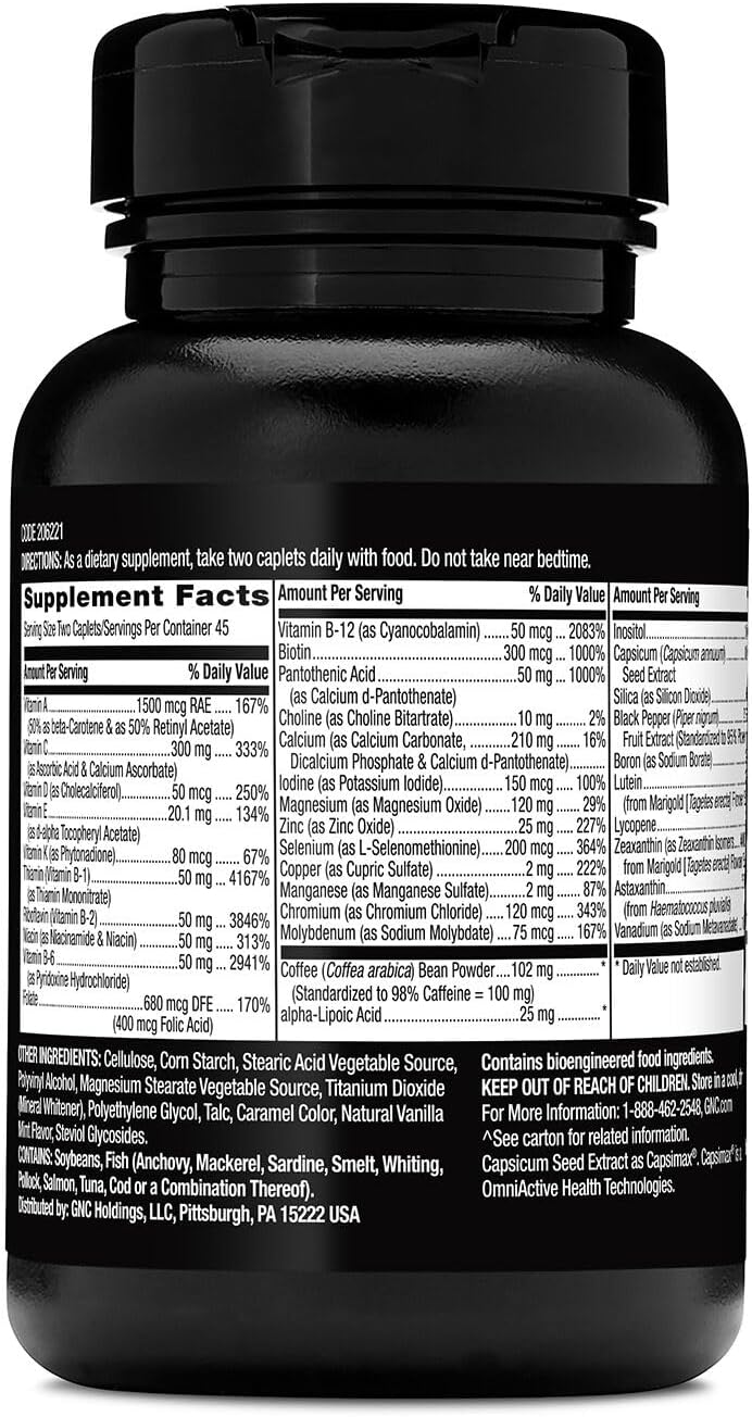 Energy-Boosting Multivitamin for Men | GNC Mega Men Metabolism & Antioxidants | 90 Capsules