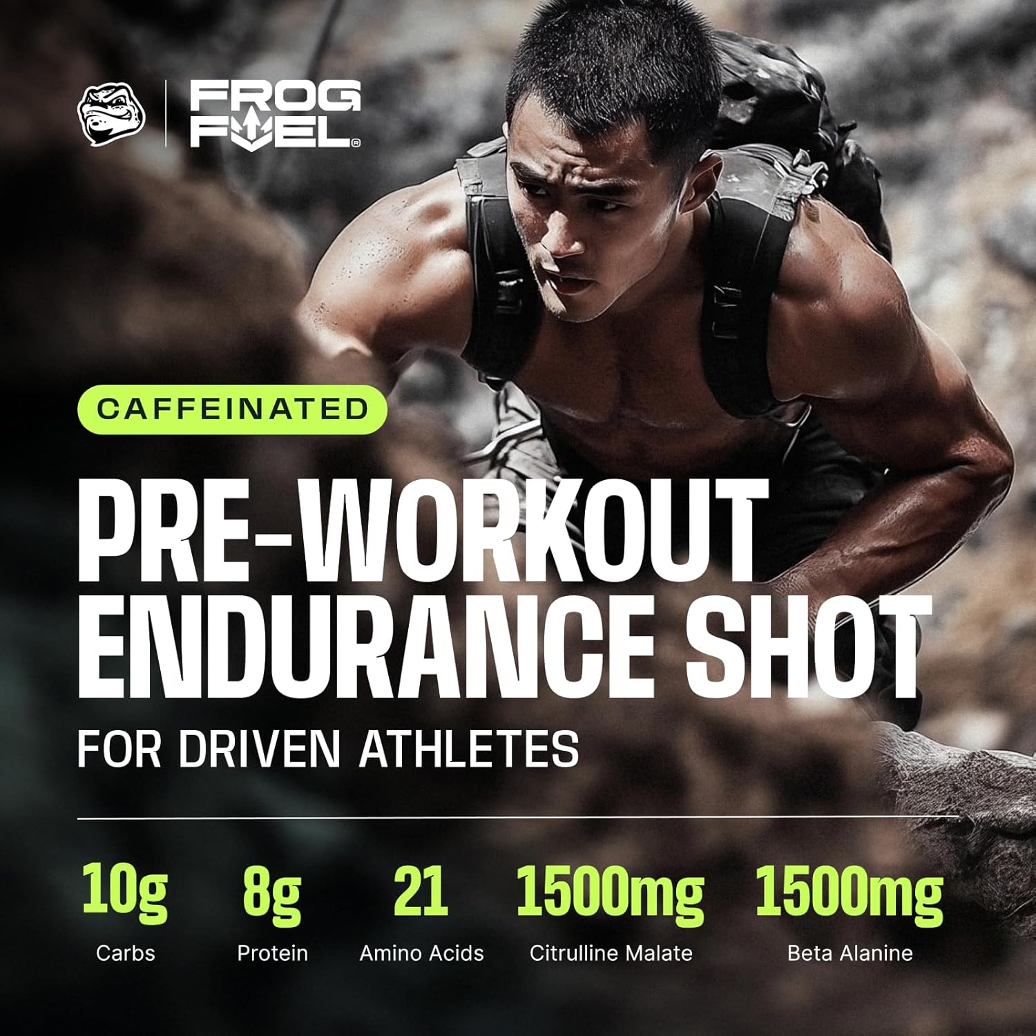 Energy-Boosting Pre Workout Shot & Gel with Caffeine, Beta Alanine, Protein, and Electrolytes - Berry Flavor, 24 Pack of 1.2 oz Packets