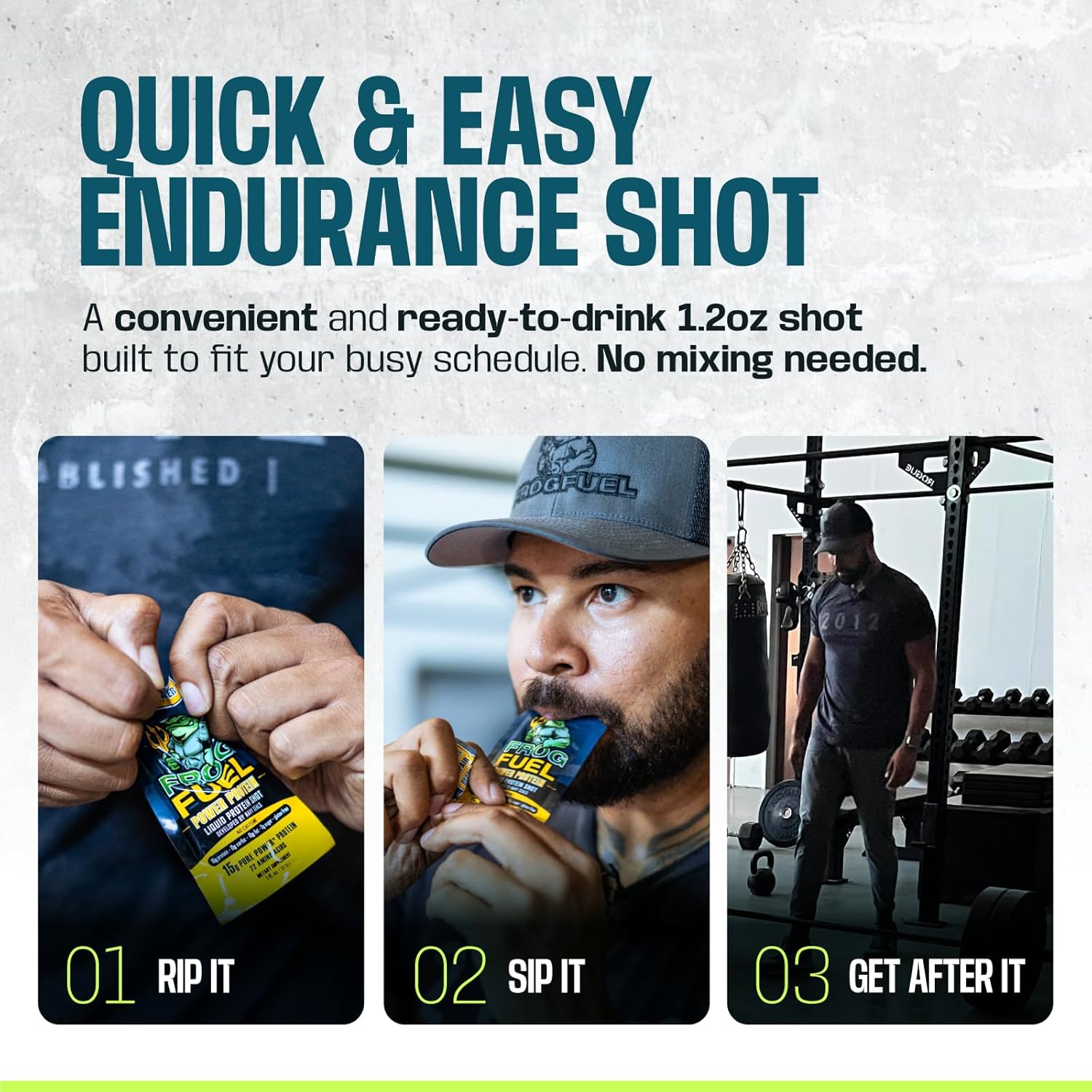 Energy-Boosting Pre Workout Shot & Gel with Caffeine, Beta Alanine, Protein, and Electrolytes - Berry Flavor, 24 Pack of 1.2 oz Packets