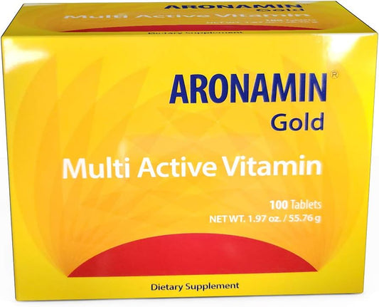 Energy-Boosting Vitamin Aronamin Gold Tablets - Fights Fatigue, Supports Hematopoiesis - 100 Count