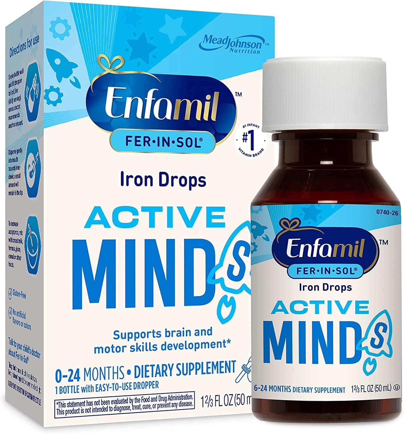 Enfamil Fer-in-Sol Drops 50 mL: Iron Supplement for Babies