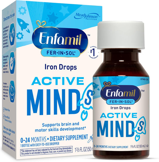 Enfamil Fer-In-Sol Iron Drops for Babies, Brain Development Support, 50 mL Bottle