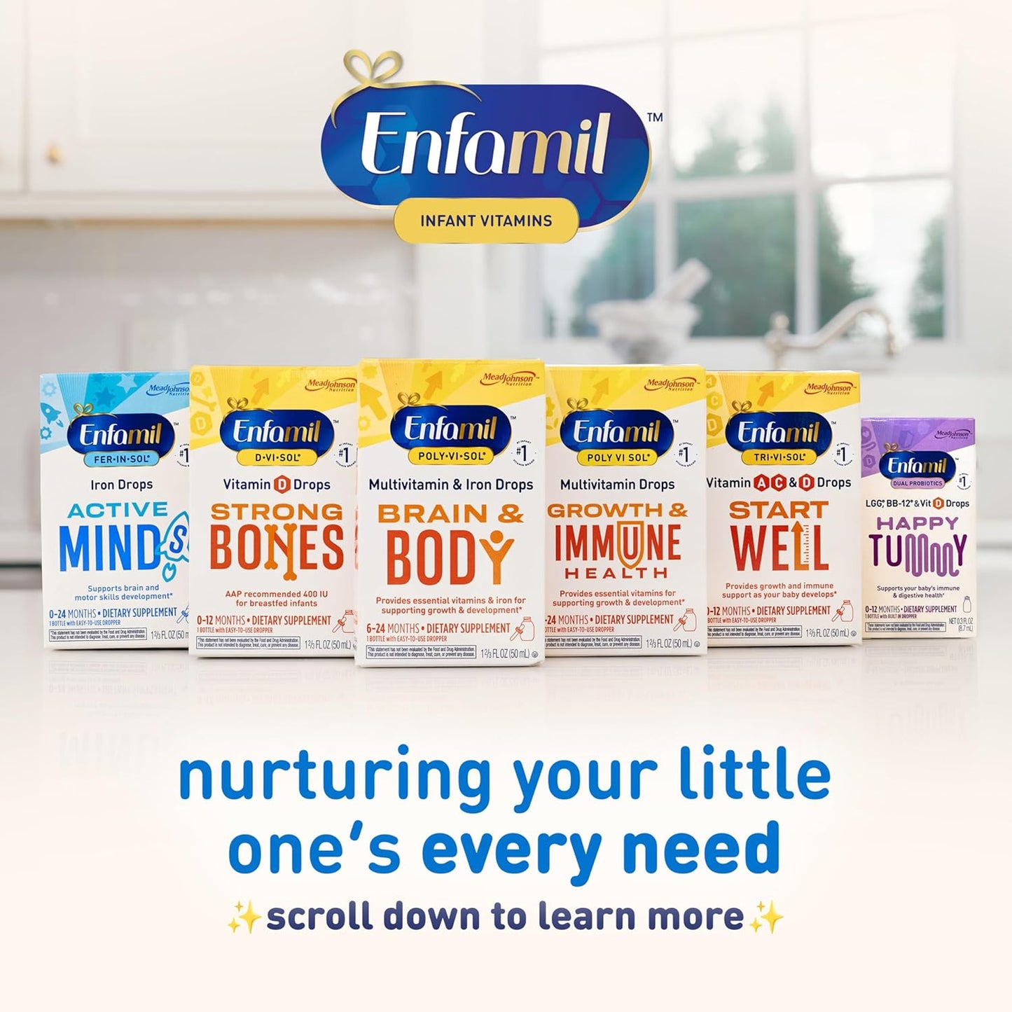 Enfamil Fer-In-Sol Iron Drops for Babies, Brain Development Support, 50 mL Bottle