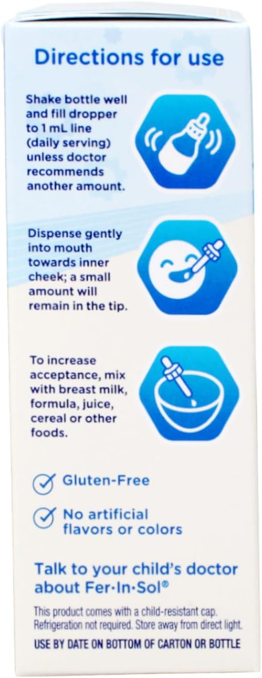 Enfamil Fer-In-Sol Iron Supplement Drops - 1.66 oz, 3 Pack
