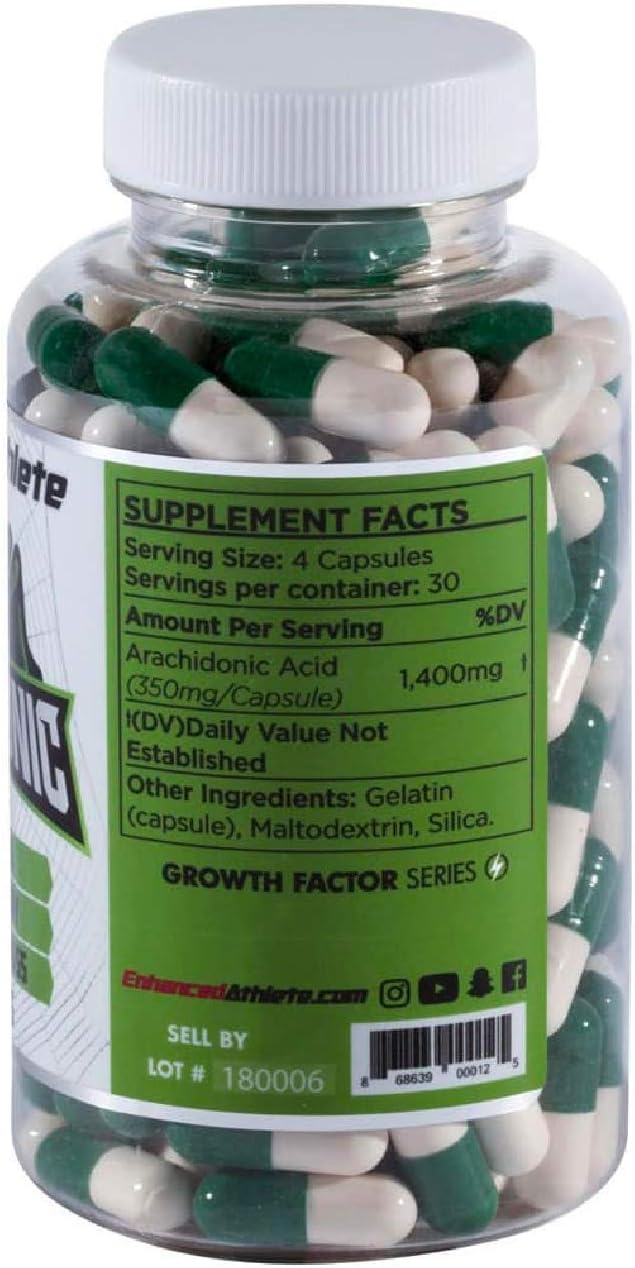 Enhanced Athlete Arachidonic Acid Supplement for Muscle Mass & Recovery - 120 Capsules