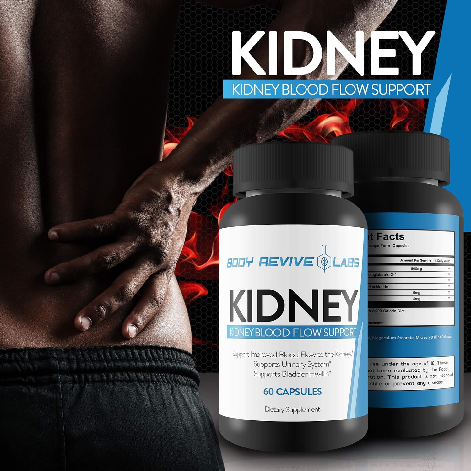 Enhanced Kidney Function with Improved Blood Flow Support for Overall Health and Cleansing