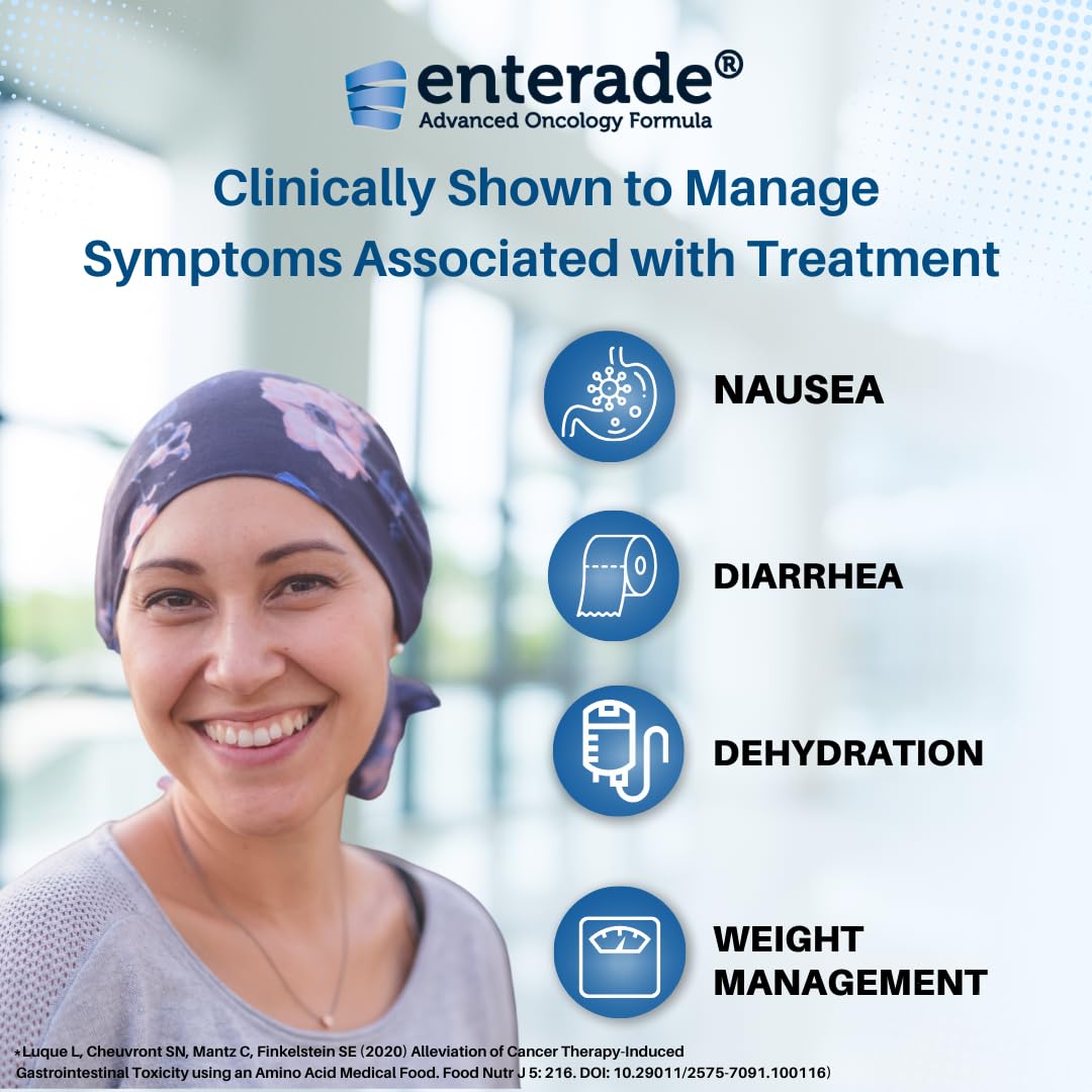 enterade AO Vanilla Flavor 8oz - 12 Bottles, Formulated to Alleviate GI Side Effects During Treatment, Supportive Care Drink