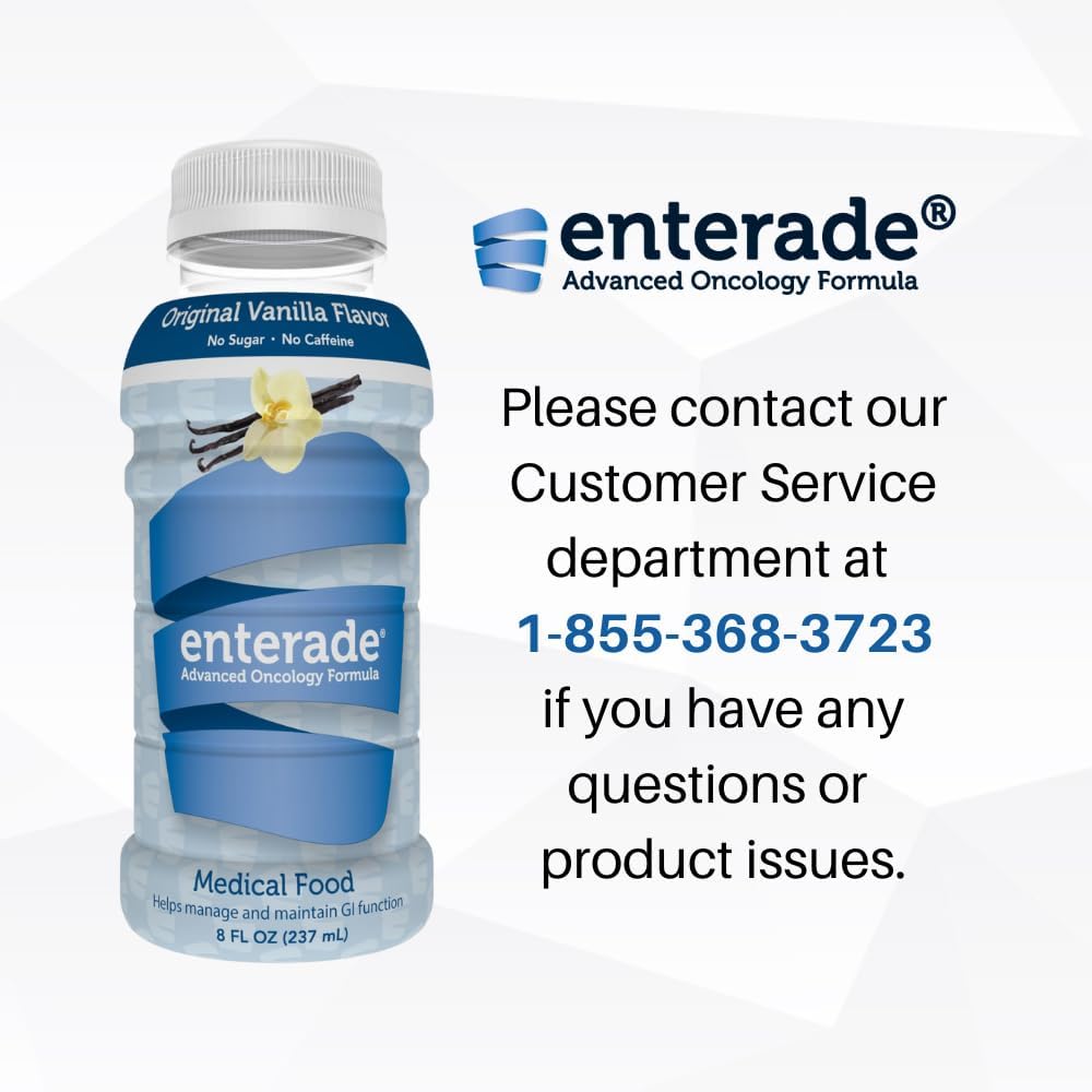 enterade AO Vanilla Flavor 8oz - 12 Bottles, Formulated to Alleviate GI Side Effects During Treatment, Supportive Care Drink