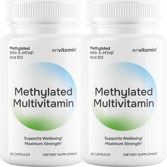 envitamin Methylated Multivitamin Complex with L-Methylfolate - Twin Pack for Optimal Nutrient Absorption
