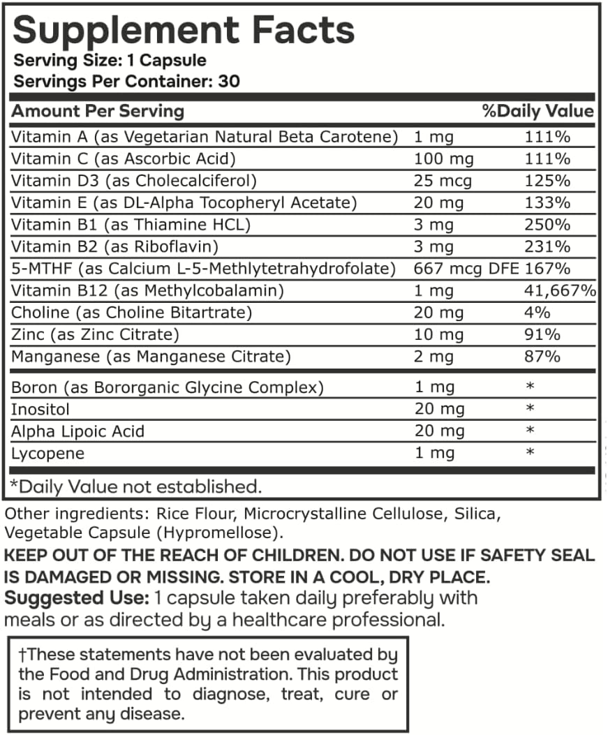 envitamin Methylated Multivitamin Complex with L-Methylfolate - Twin Pack for Optimal Nutrient Absorption