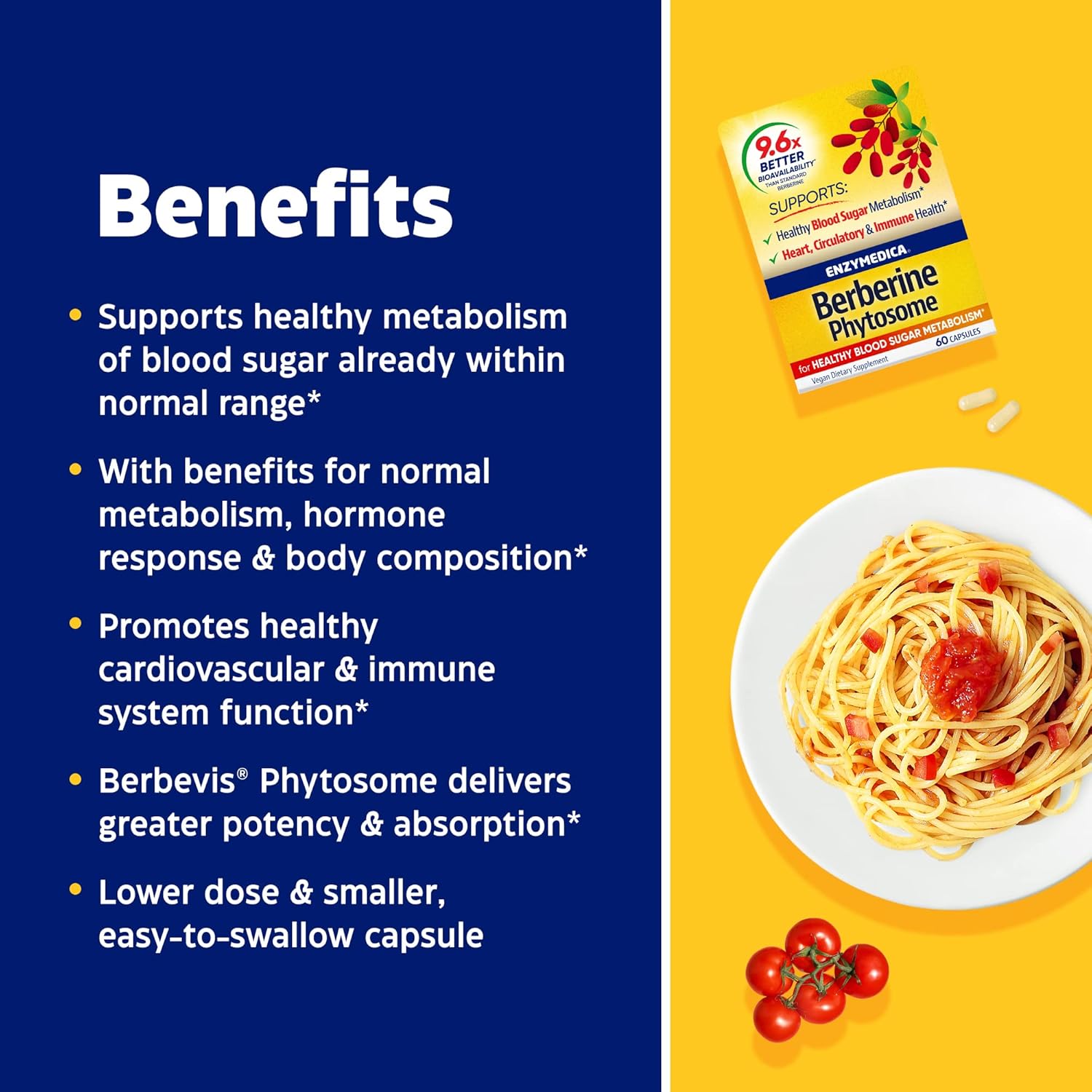 Enzymedica Berberine Phytosome Supplement for Digestive Health and Immune Support
