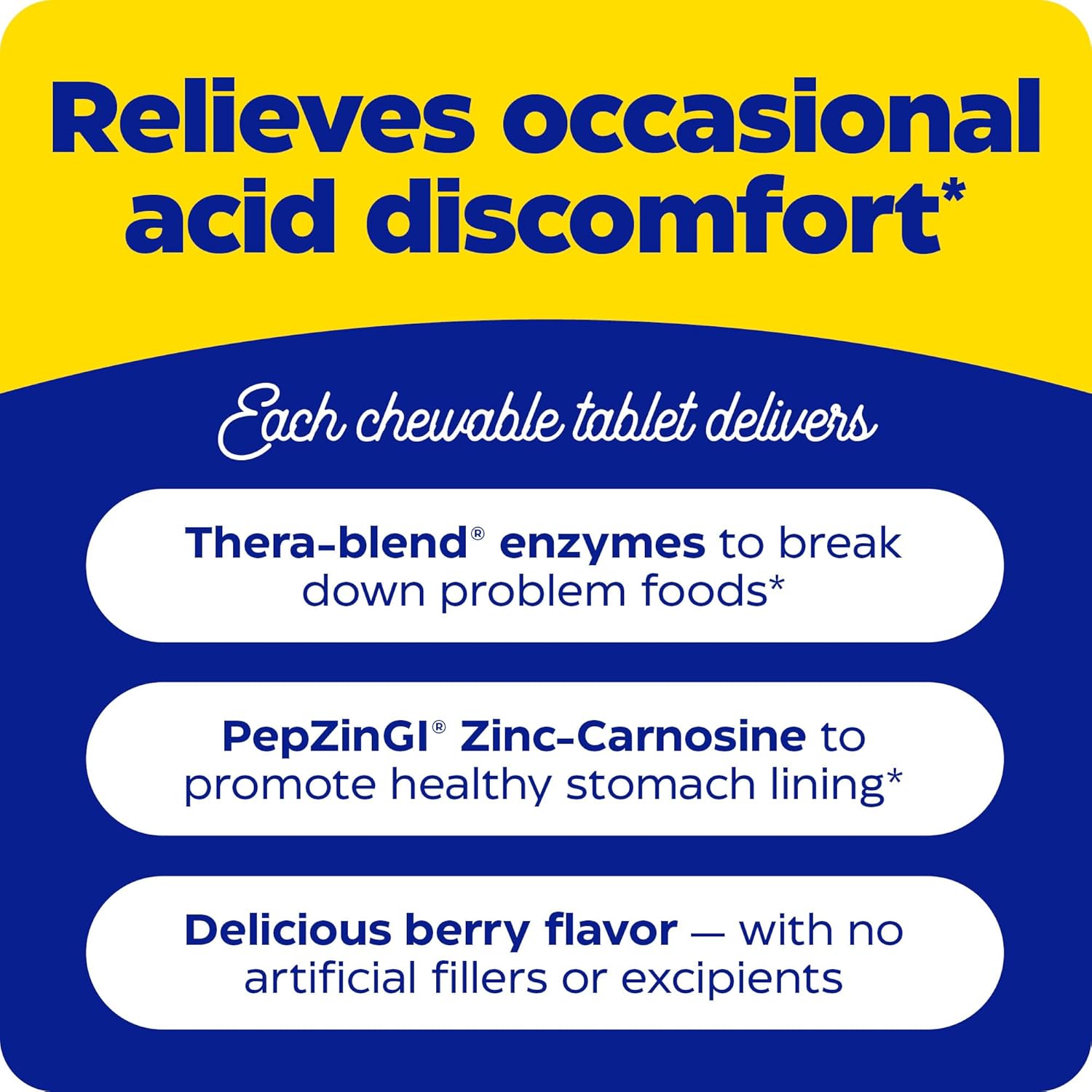 Enzymedica Chewable Acid Soothe Tablets for Occasional Heartburn Relief - 30 Count